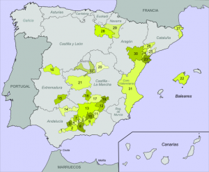 mapa denominaciones de origen de aceite de oliva mapa con denominaciones de origen de aceite de oliva